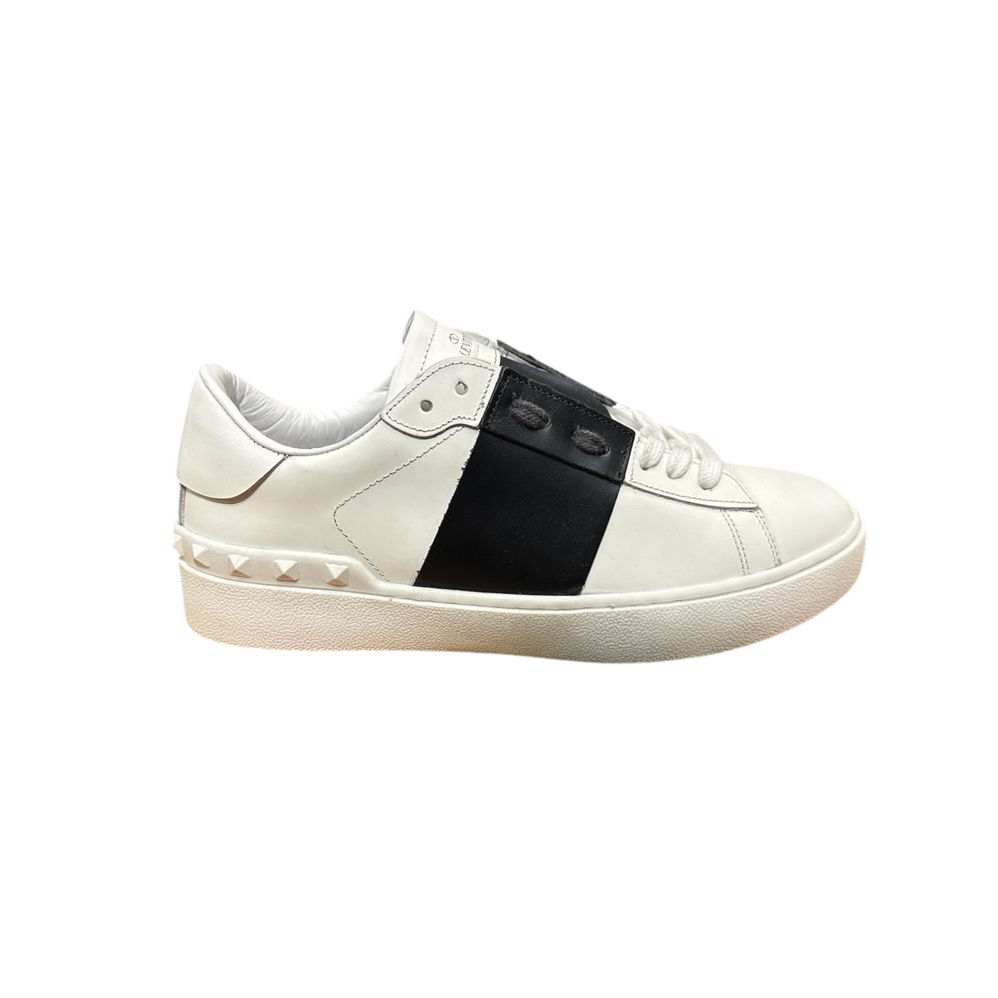 Valentino White/Black Leather Shoes