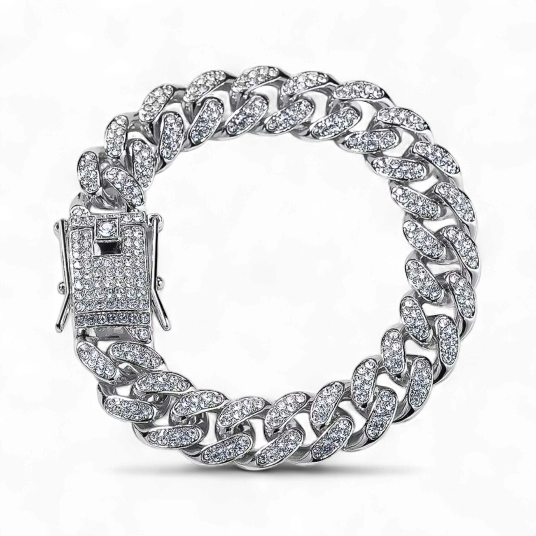 Iced Out Miami Cuban Link Bracelet (Gold & Silver