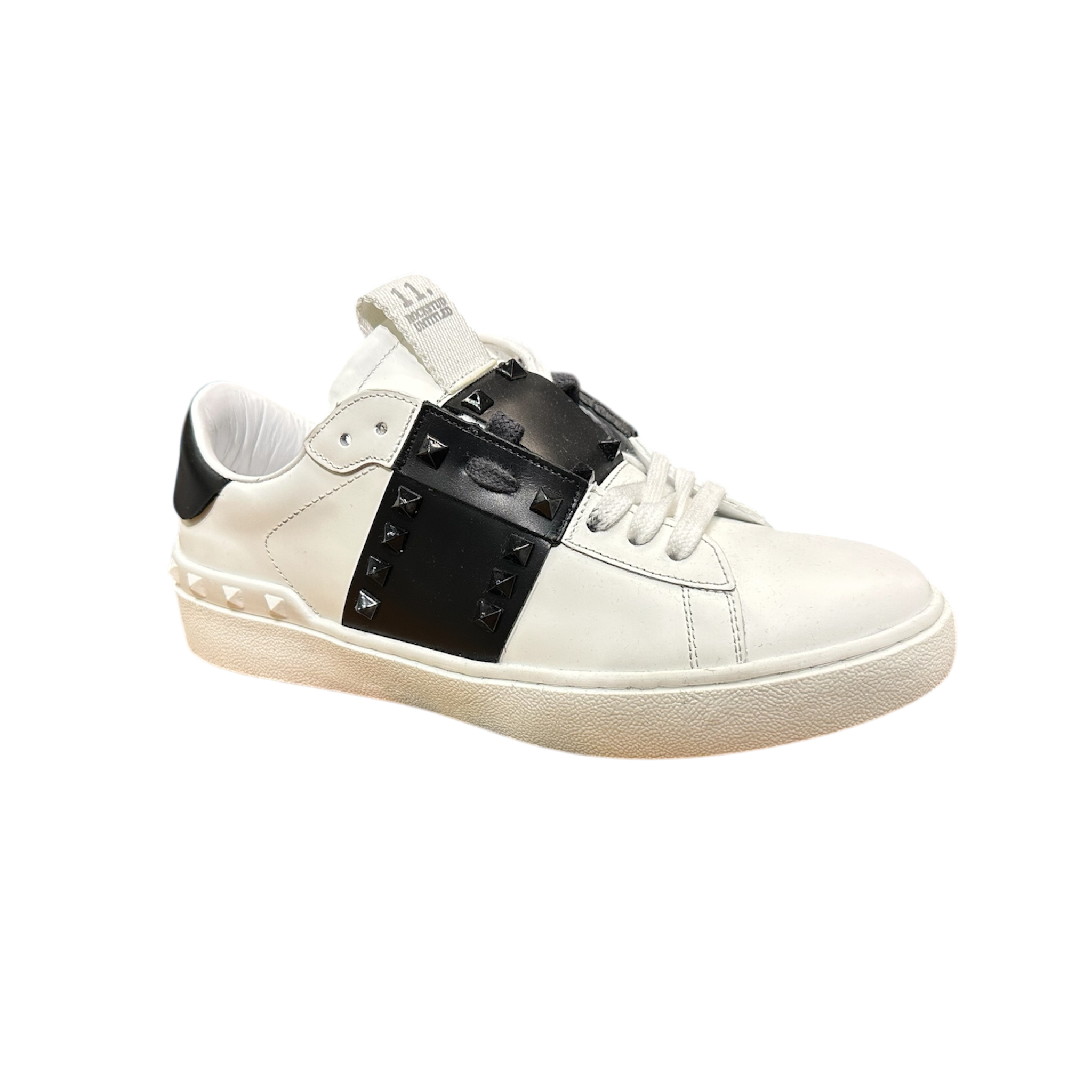 Valentino White/Black Leather Shoes