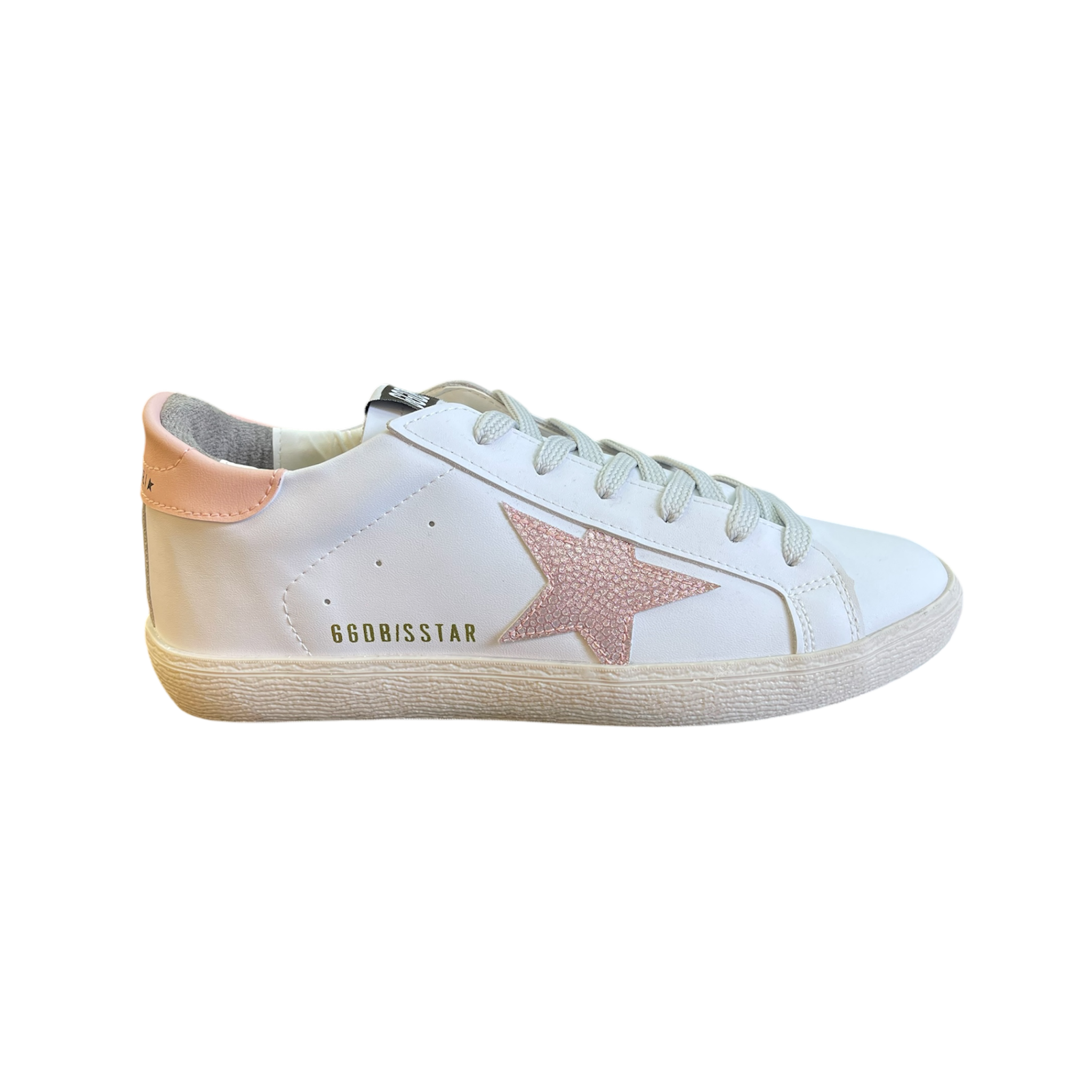 Golden Goose White/Pink Women  Leather Shoes