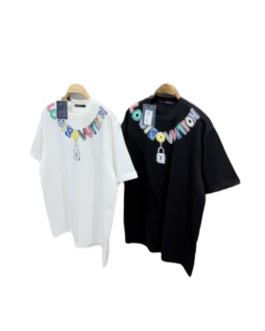 LV White And Black T-Shirt