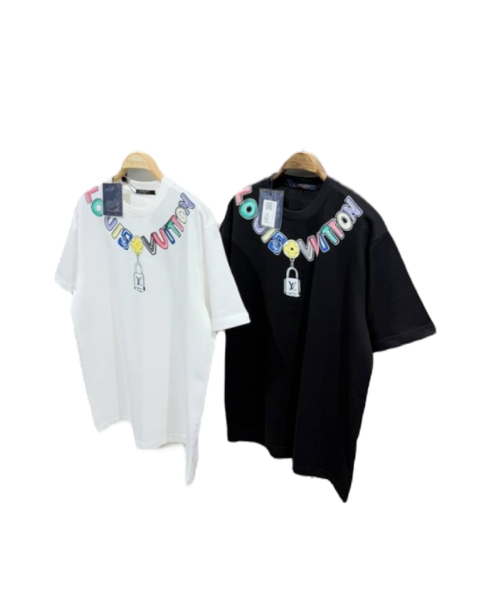 LV White And Black T-Shirt