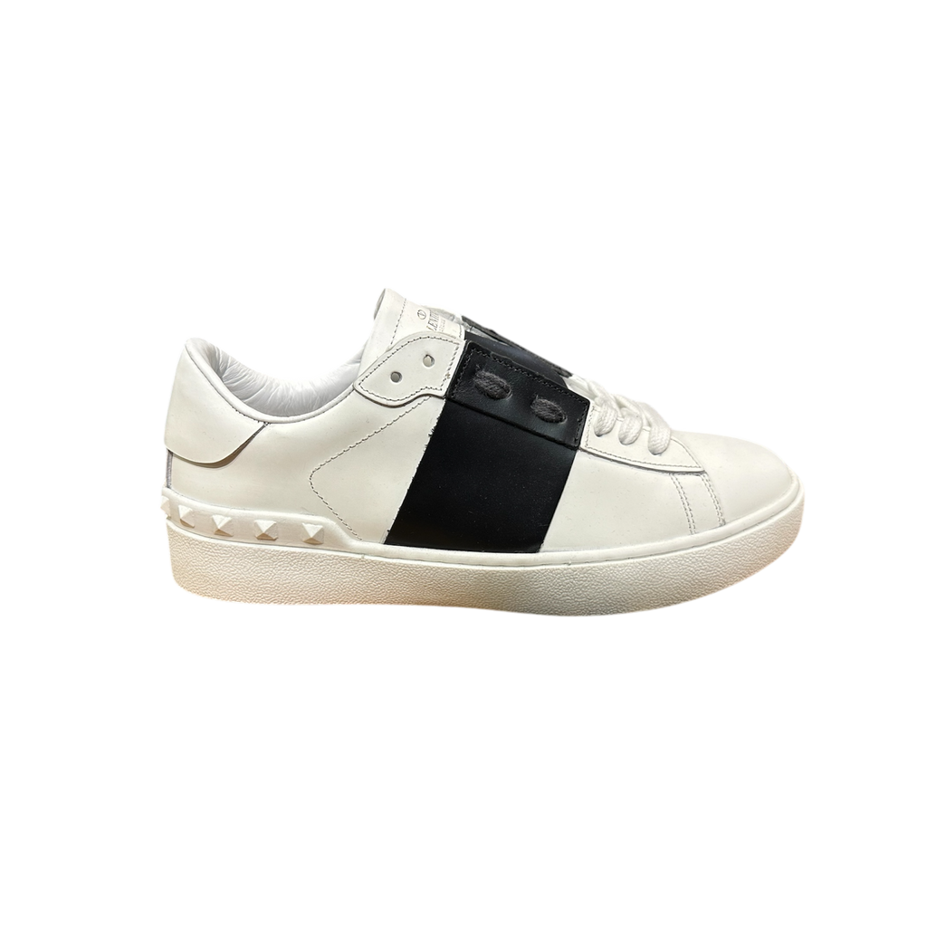 Valentino White/Black Leather Shoes