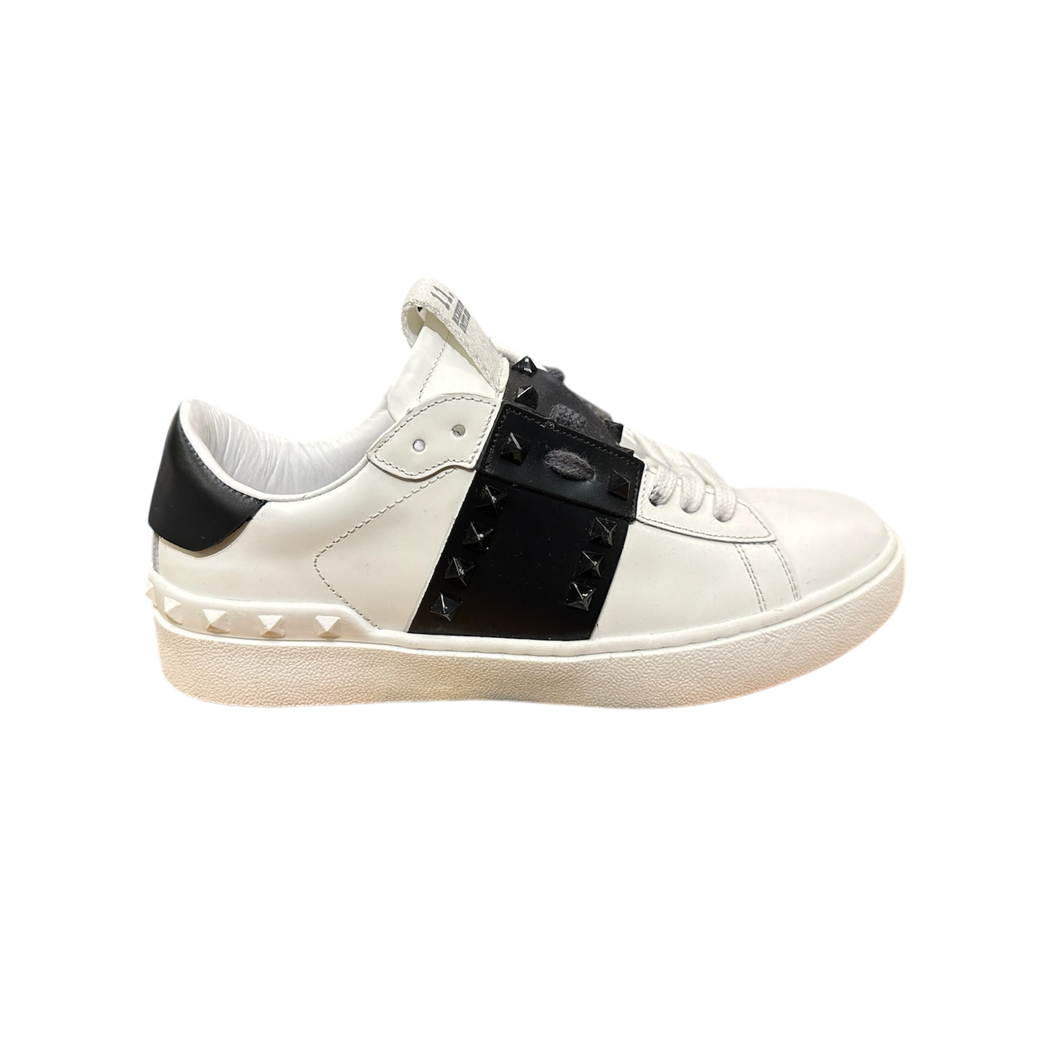 Valentino White/Black Leather Shoes