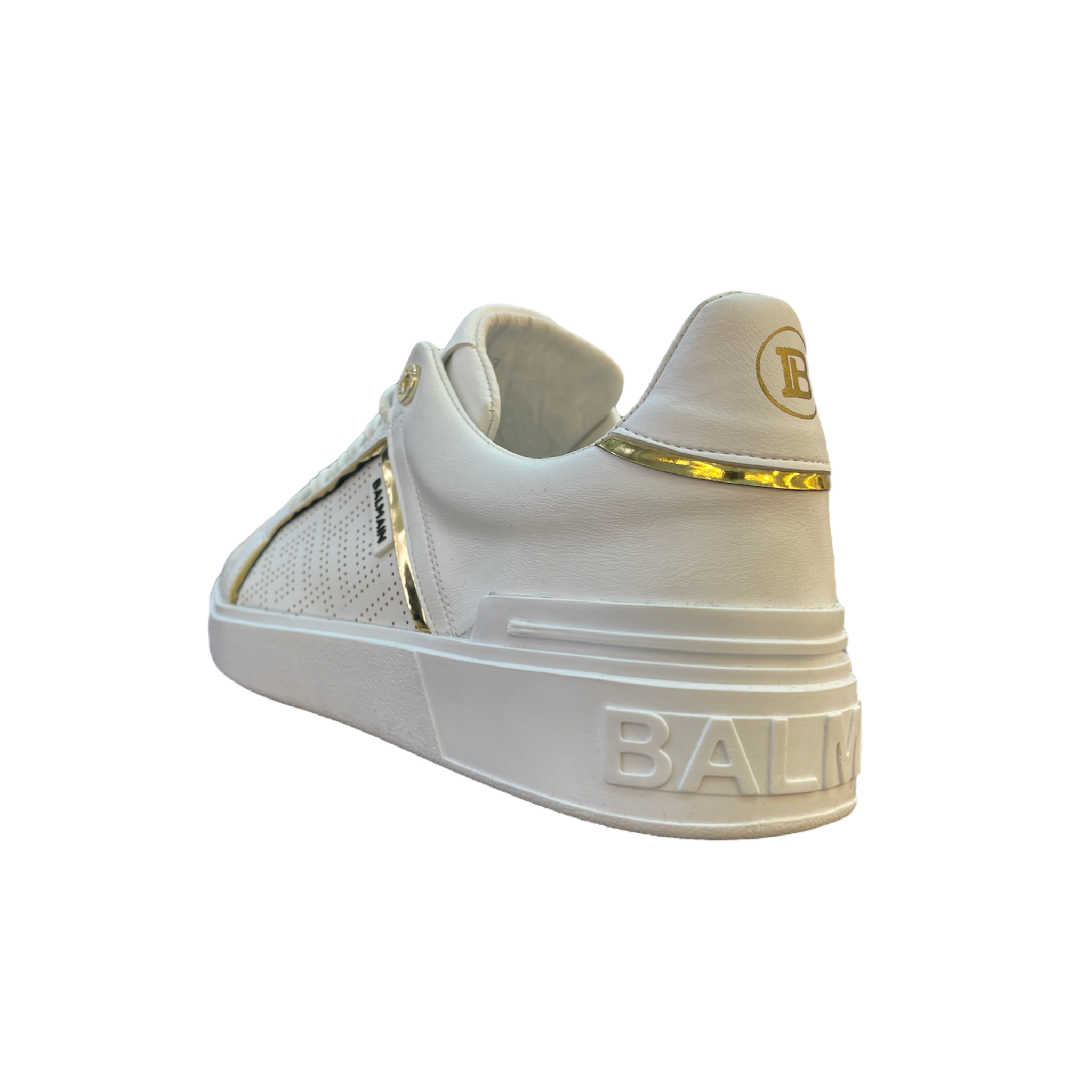 Balmain White Leather Shoes