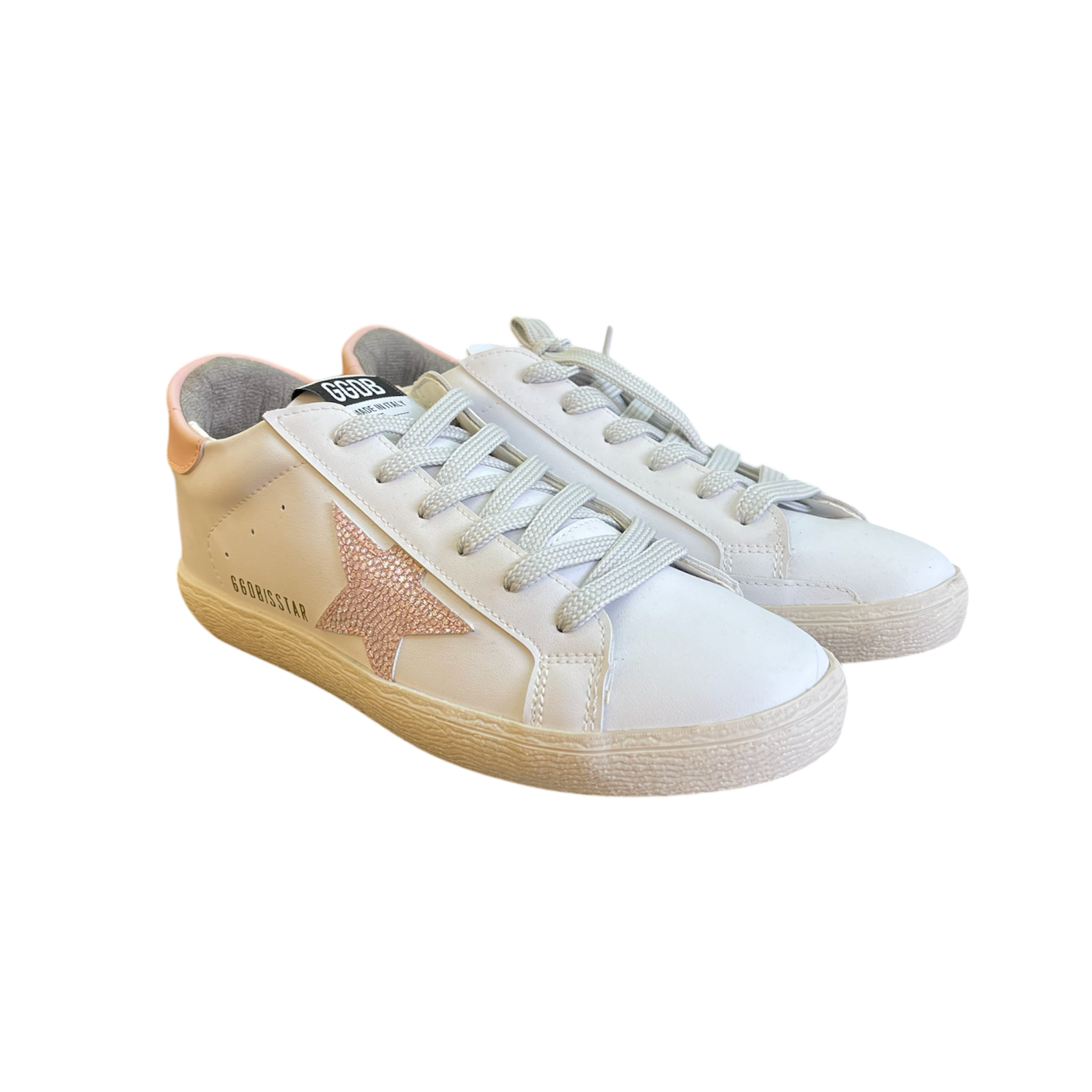 Golden Goose White/Pink Women  Leather Shoes