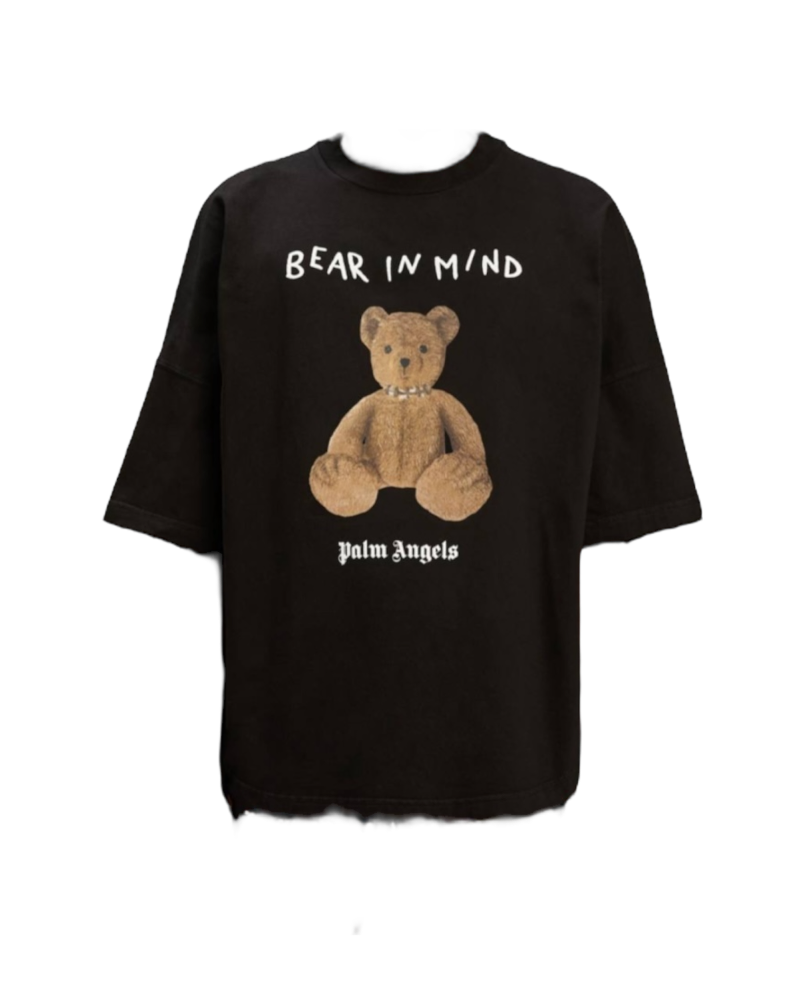 Palm Angels  Black And White T-Shirt
