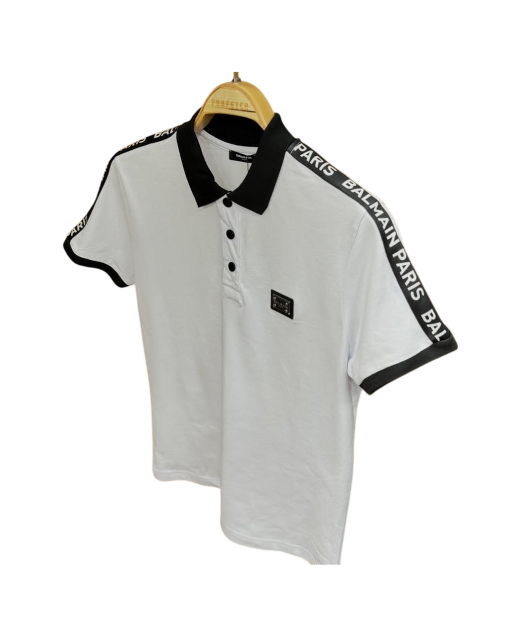 Balmain White Polo T-Shirt