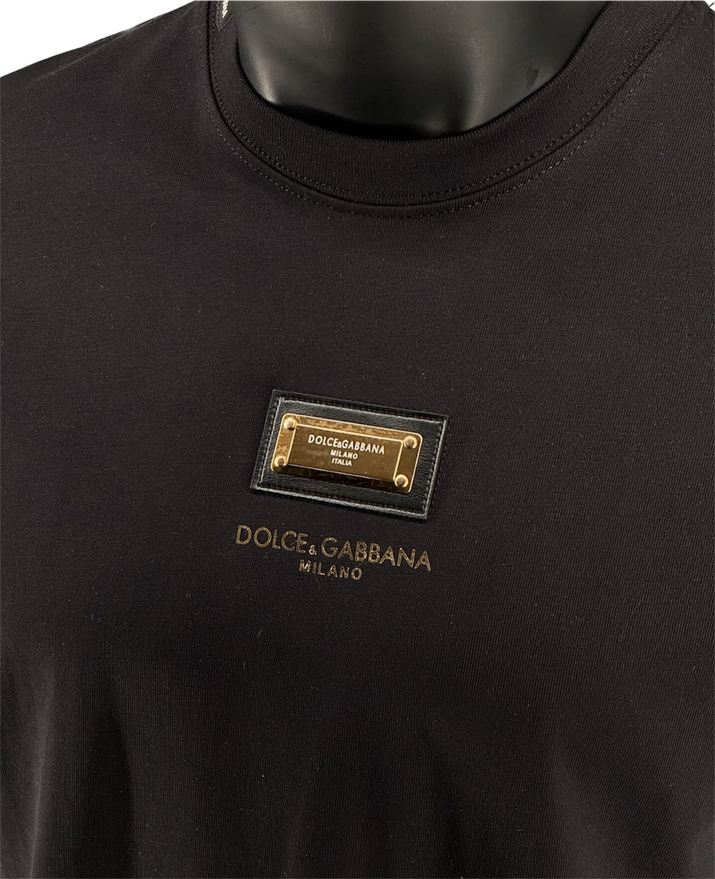 DOLCE&GABBANA Logo Black And White  T-Shirt