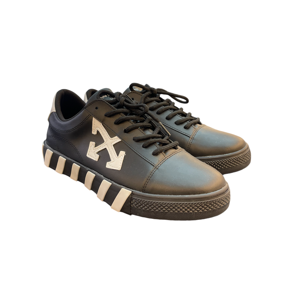 Off White  Black Leather Shoes