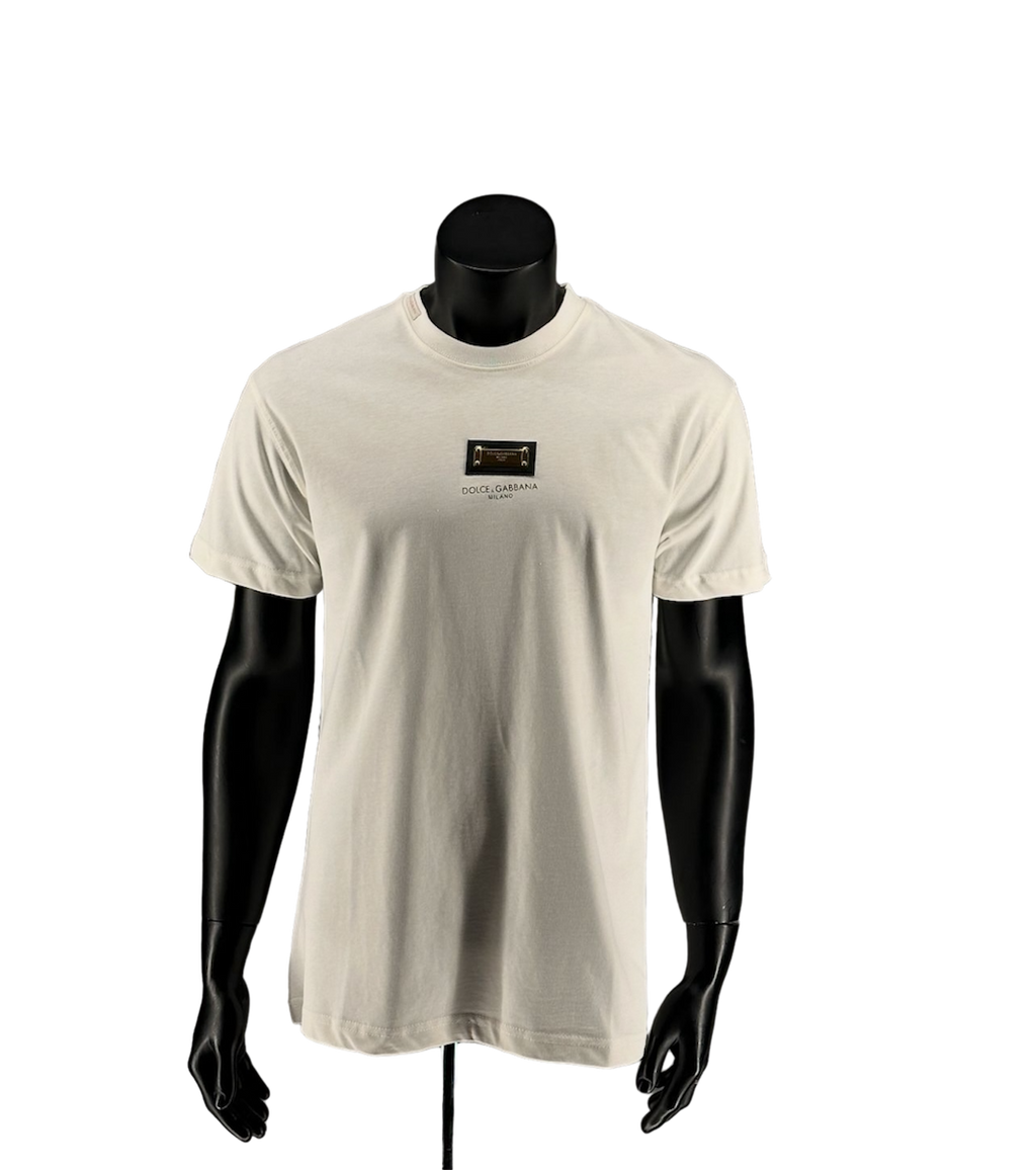 DOLCE&GABBANA Logo Black And White  T-Shirt