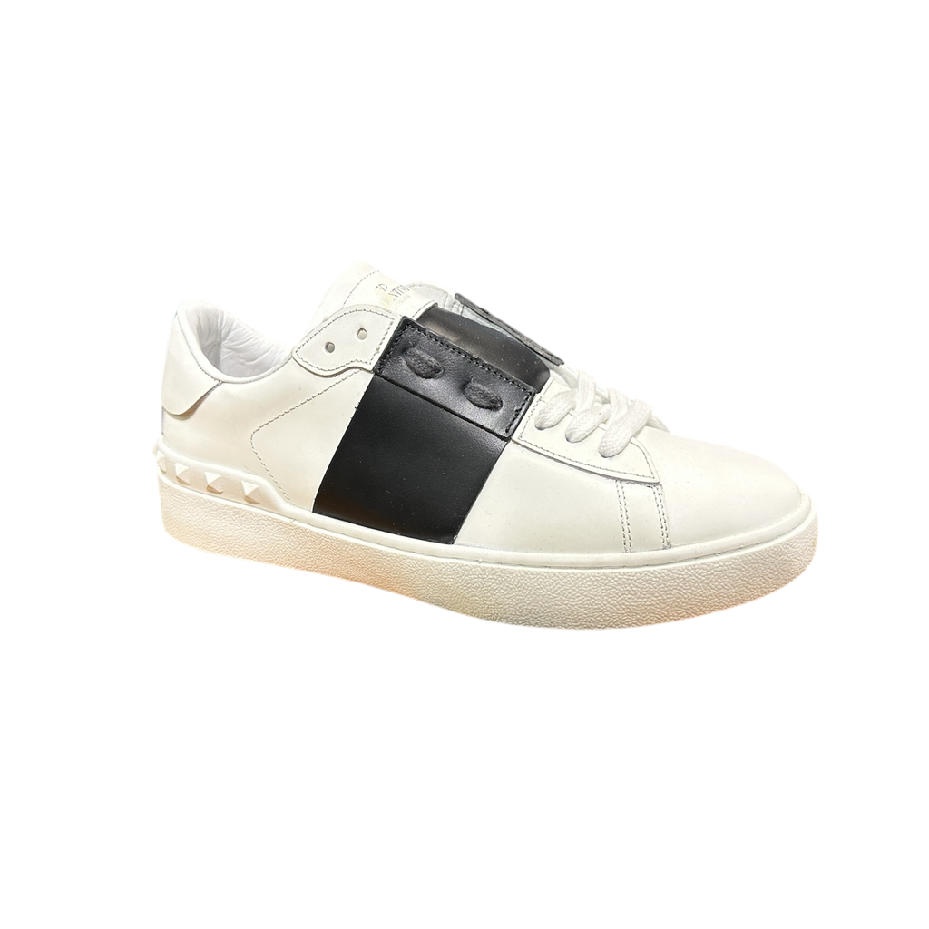 Valentino White/Black Leather Shoes