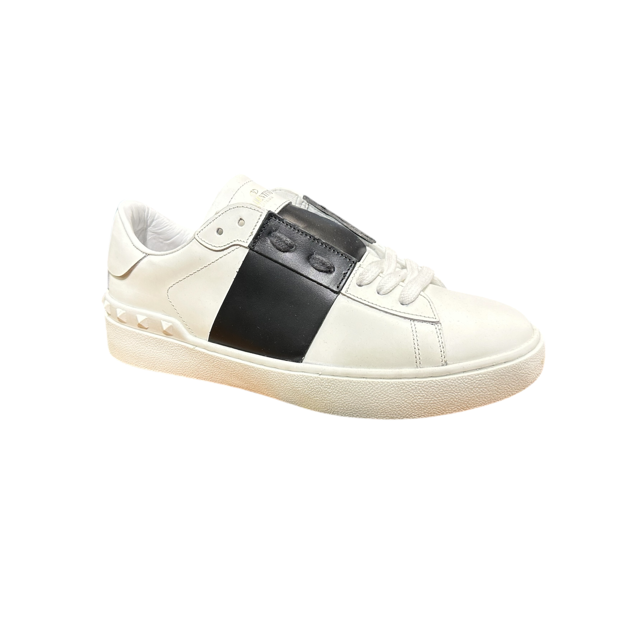 Valentino White/Black Leather Shoes