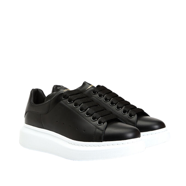 Alexander McQueen Black/White Leather Shoes